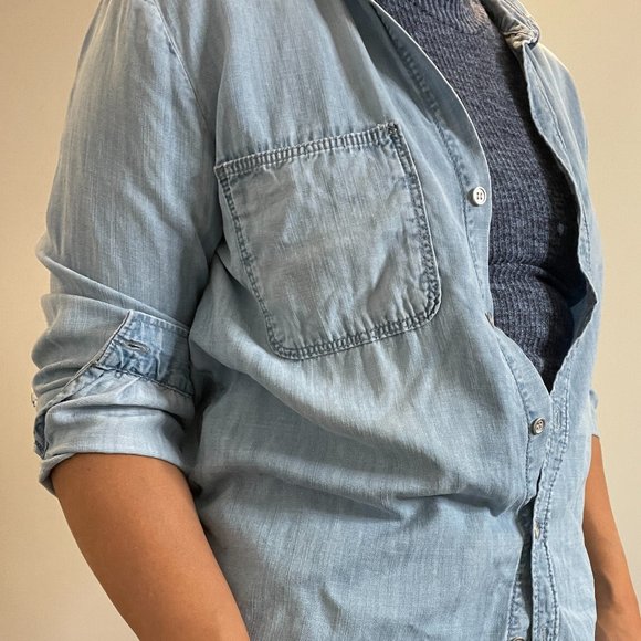 Mavi Jeans Chambray Top  -S- - Picture 8 of 9